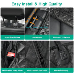 ANOSOSPECIAL dog seat cover anti-slip surface helps pets stay safely in place.