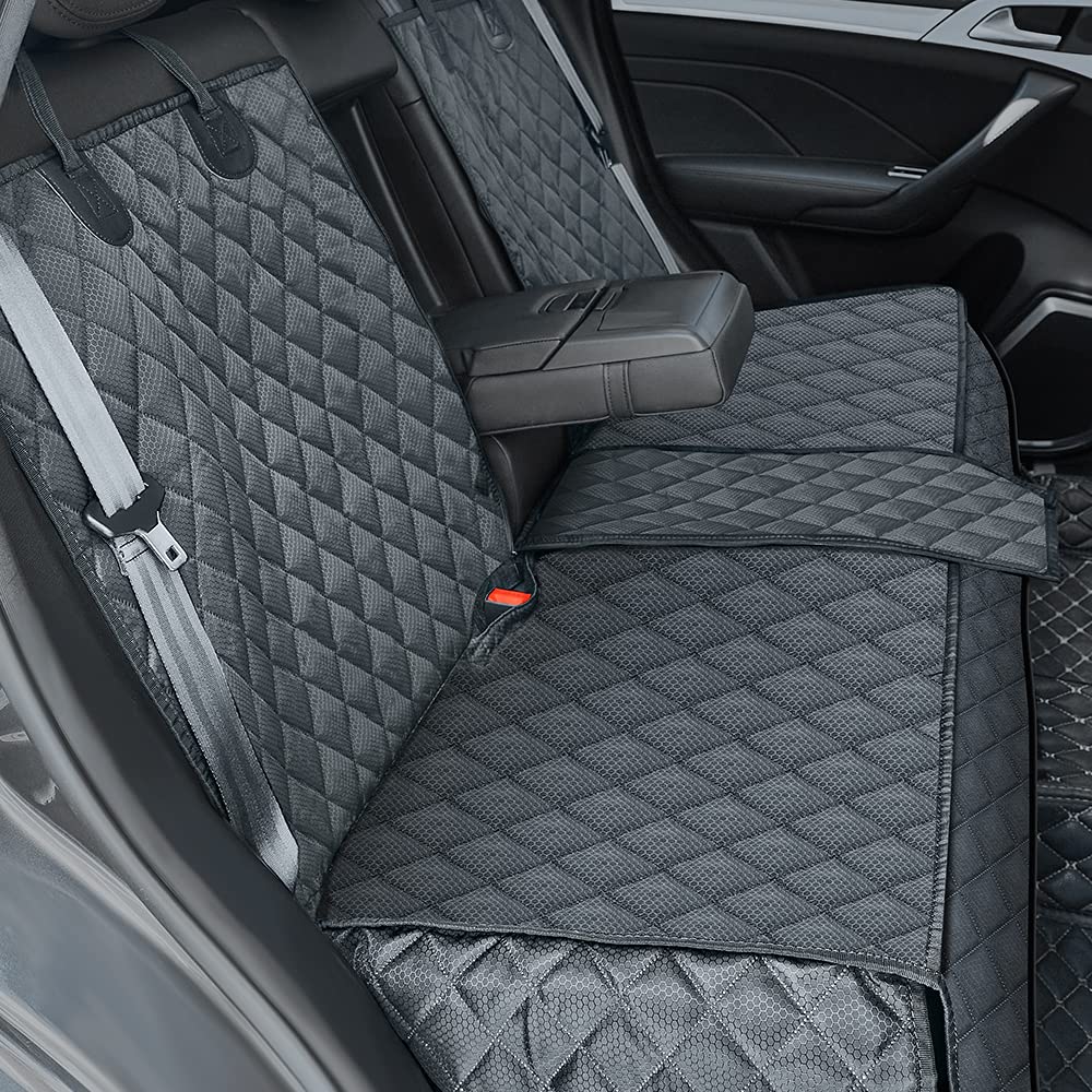 ANOSOSPECIAL dog seat cover back seat demonstrates universal fit and quick install for cars.