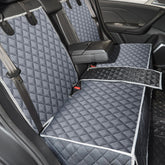 ANOSOSPECIAL grey dog seat cover on back seat showing protective design for pets