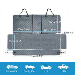 ANOSOSPECIAL grey seat cover made of waterproof fabric guarding interior from spills