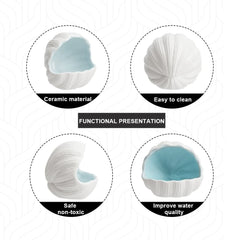 AnRui conch-shell ornament blue interior glaze protects fins