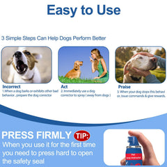 ANSJDH spray in action interrupts jumping and other undesired behaviors during walks.