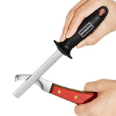 Antidious Hoof Knife Sharpener front view; compact pocket-ready design for on-the-go sharpening.