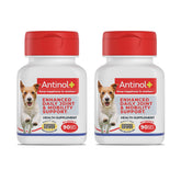 Antinol Plus bottle pour demonstrates daily joint support for dogs.