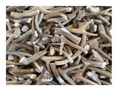 Antler Man Premium Deer Antler Pieces pile demonstrates natural chew material for dogs.