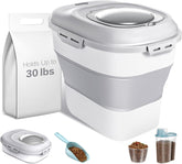 ANVS dog-food-storage-container collapsible design saves pantry space.
