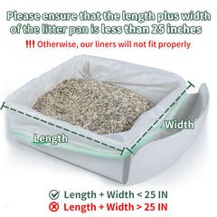 ANWA automatic litter box liners fit most models for clean disposal.