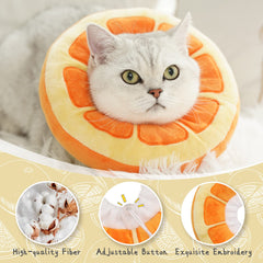ANWA cat cone collar pillow design showing adorable resting look.