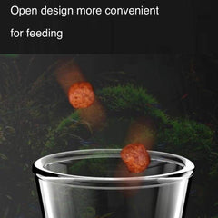AnxunJim transparent crystal-dish helps observe shrimp eating behavior without hiding food.
