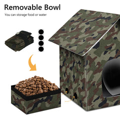 Anysiny collapsible cat shelter with winter-warmth ready for quick storage