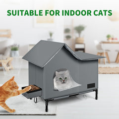 Anysiny weatherproof cat house assembly demonstrates tool-free setup and portability