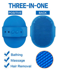 Aoche dog bath brush closeup soft rubber surface enhances comfortable grooming