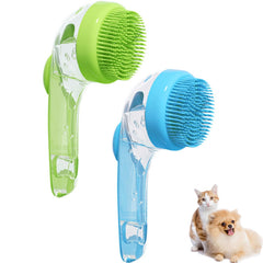 Aoche Pet Bath Brush with long-handle design for easy back-to-paw grooming.