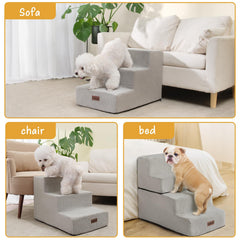 Aodisman dog stairs anti-slip bottom keeps paws secure during climbs