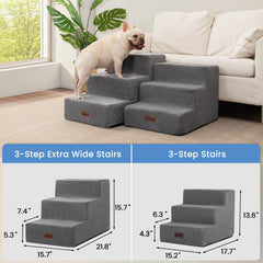 Aodisman dog stairs anti-slip bottom shown ensures secure footing on slick floors