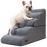 aodisman dog stairs high-bed 5-step side view supports easy access and safer climbs.