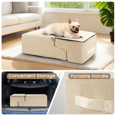 Aodisman dog stairs non-slip base ensures stability.