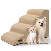 Aodisman dog steps placed at bed edge enabling easy climb for small pets