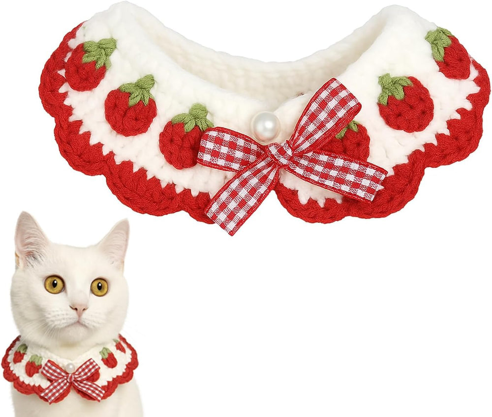 Aoeeki cat collar breakaway close-up crochet texture for gentle wear.