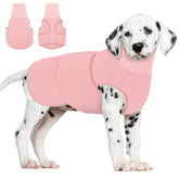 AOFITEE dog anxiety calming hoodie front view shows a snug wrap for calmer walks.
