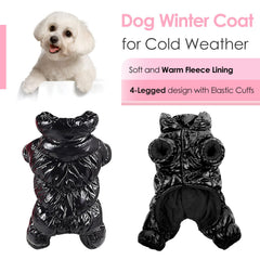 AOFITEE dog coat side view highlights leg openings for movement