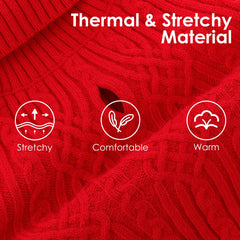 AOFITEE cable-knit back design adds stylish texture.