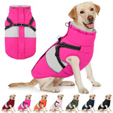 AOFITEE Dog Winter Coat front view with cozy fleece lining for chilly walks.