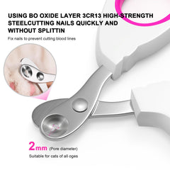 Aogeili cat nail clipper anti-slip handle for steady trimming