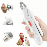 Aoioploa 2-in-1 nail clippers in action on a dog nail for efficient grooming