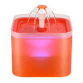 AONBOY orange-led-light fountain clearly shows the water level for easy monitoring.