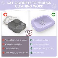 AONKEY no-spill bowl with dog drinking demonstrates spill-free hydration in action.