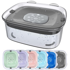 AONKEY 3L dog water bowl side view showing large capacity for busy households.