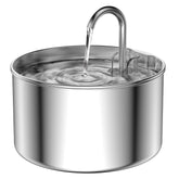 AOOGITF cat water fountain front view shows durable stainless steel design for safe drinking.