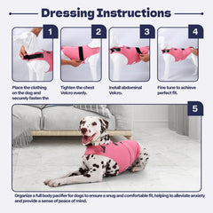 AOOLMOL dog anxiety vest back fabric highlighting breathable skin-friendly material.