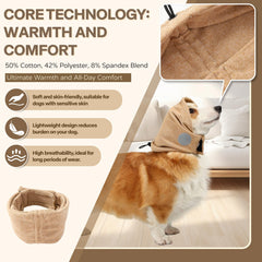 AOOLMOL dog headband warm ear cover for cold days