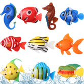 Aoriher artificial fishes floating decor adds vibrant color for lively tank aesthetics.