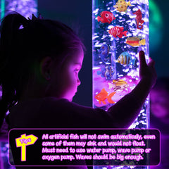 Aoriher colorful tropical fish floating decor creates a dynamic aquarium focal point.