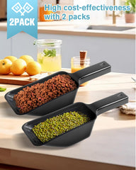 Aosnare 2Cup dog food scoop is dishwasher safe for easy cleanup.