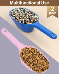 Aosnare dog food scoop showing measuring lines for portion control.