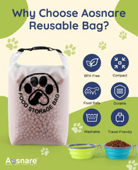 Aosnare bag made of transparent material for quick content checks on the go.