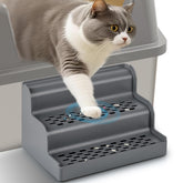 Aothey Litter Box Step dual-design with two steps helps older and small cats access the litter box.