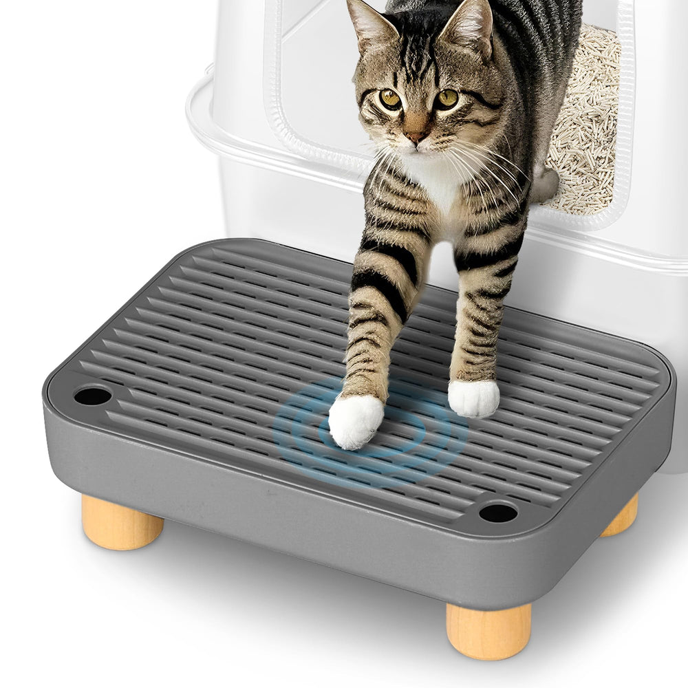 Aothey Litter Box Step Ramp large surface supports easy cat entry.