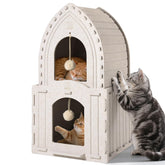 Apasiri two-story cat house convertible design creates flexible resting spaces for indoor cats.