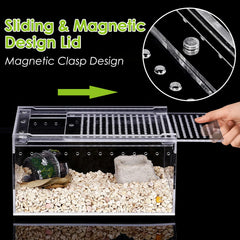 Apatal terrarium transparent-inside offers clear visibility to monitor pets.