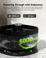 APD APETDOLA FP30 5000mAh battery demonstrates long-lasting power for pets' hydration on the go.