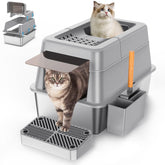 Aphyxen stainless steel litter box lid shows durable metal design and easy to wipe clean