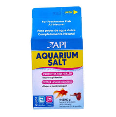 API Aquarium Salt label front showcases trusted brand for freshwater respiration support.