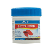 API Betta Food Pellet Container shows a convenient, protein-rich diet for vibrant bettas.