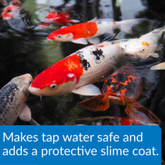 API POND STRESS COAT dechlorination of tap water shown