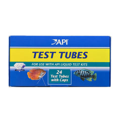 API replacement test tubes with caps 24-count box for reliable kit replacements.
